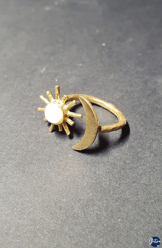 Bague soleil et nacre