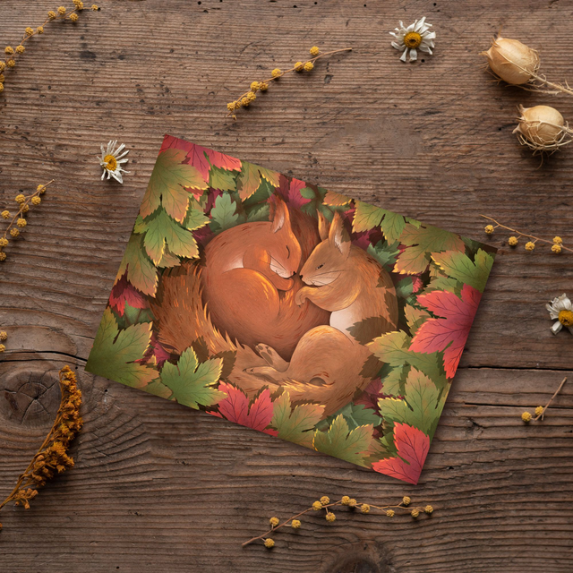 Carte "Ecureuils endormis"