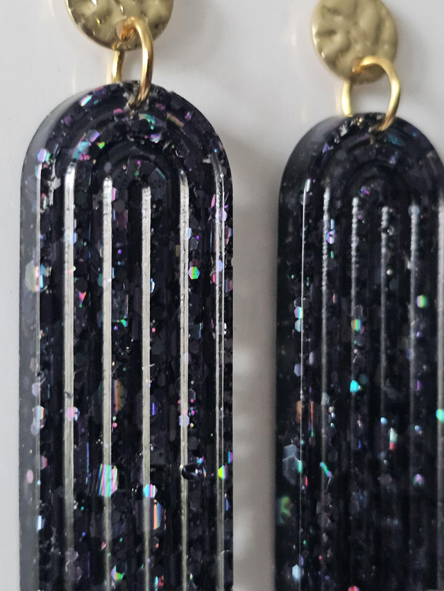 ARTY aux paillettes noires holographiques