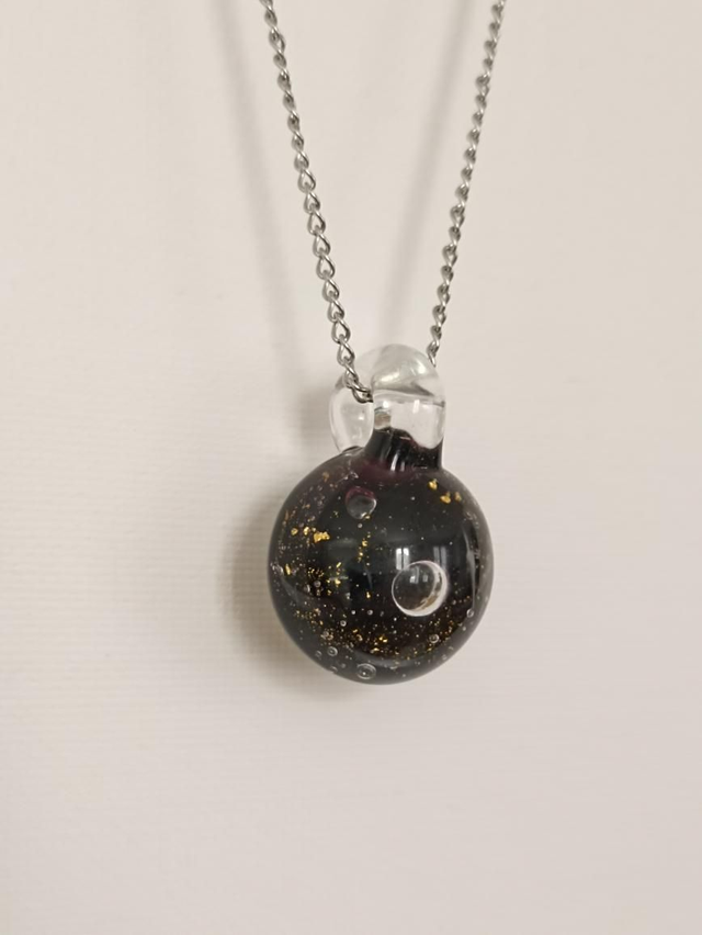 Collier galaxy feuille d&#039;or 