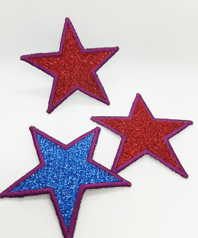 Mini-Patches "Glitter-Sterne"