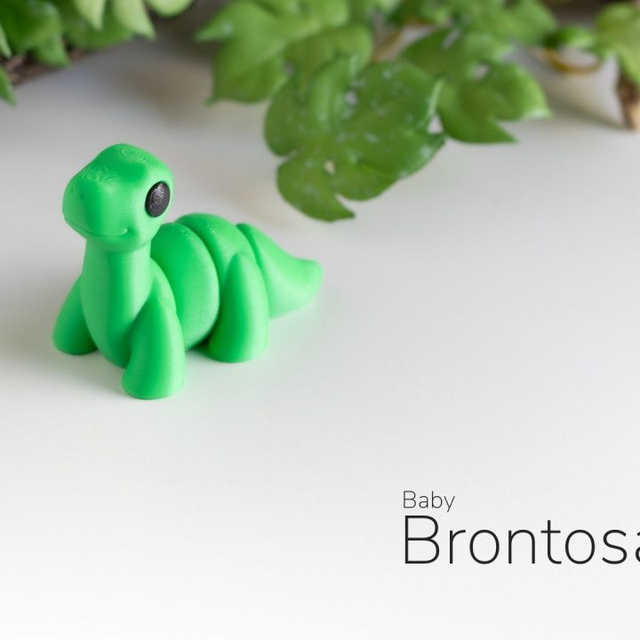 Brontosaurus Articulated flexible Autistic Toy 3D Printed Gift Wiggle Cute Animal