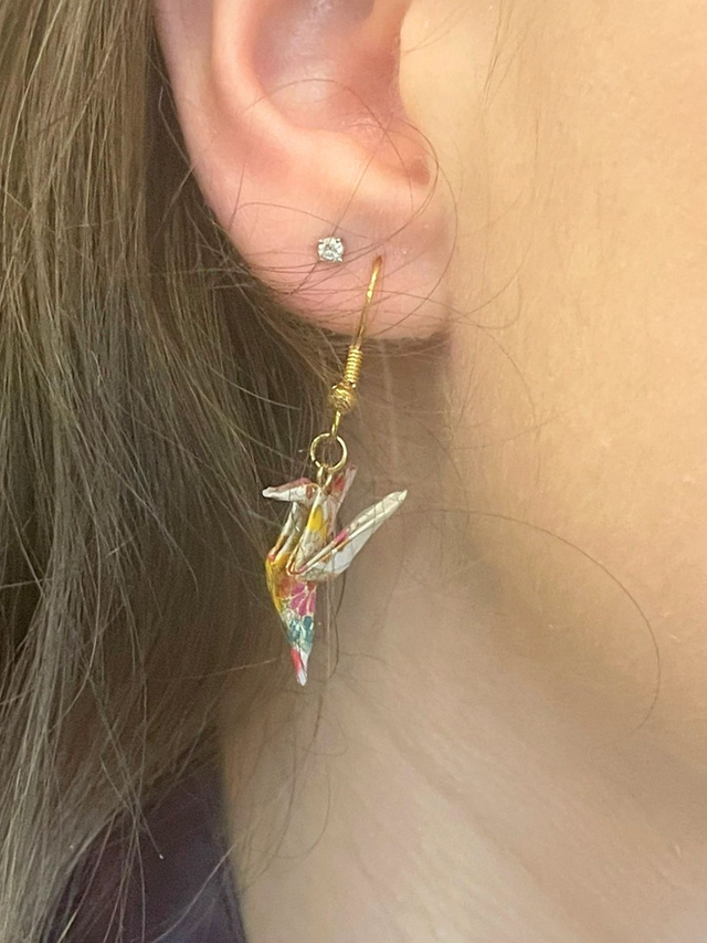 Boucles d'oreilles courtes "Colibri"