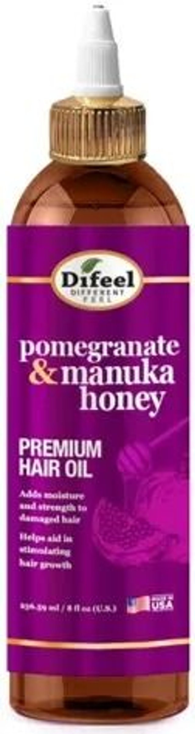 DIFEEL: POMEGRANATE MANUKA HONEY HAIR OIL 8OZ D48MP80