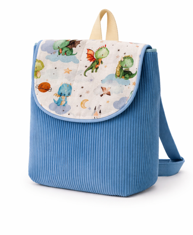 Sac à dos pour enfants en velours côtelé modèle « Baby Draco »