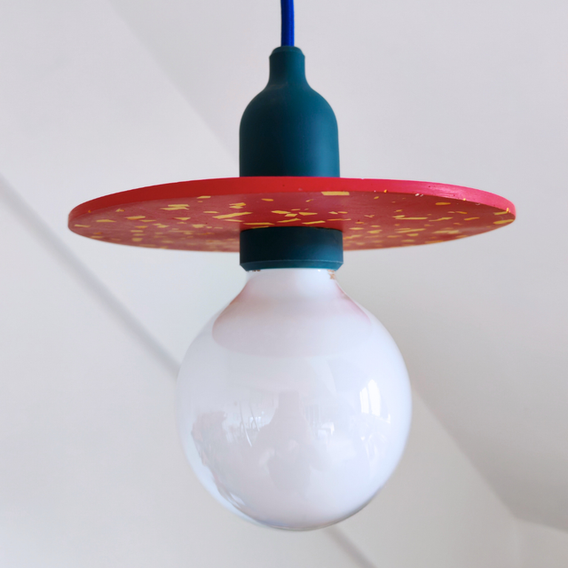 Lampe POPI - Rouge et jaune