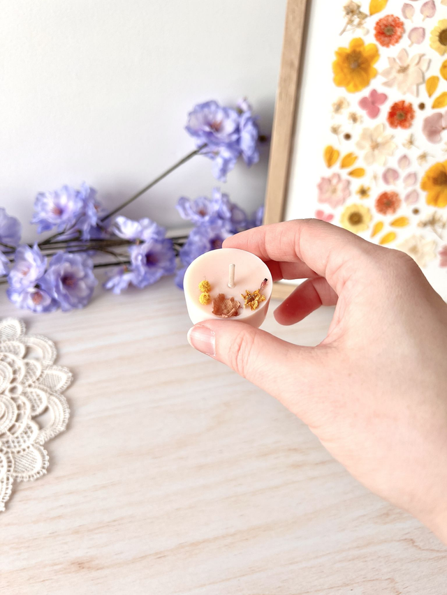 🌸 Mini bougie fleurie - parfum Azalée du Japon (à l&#039;unité)
