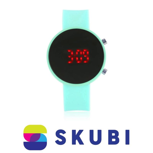 Dámské silikonové LED hodinky zelené - KURREN JG Z1778 