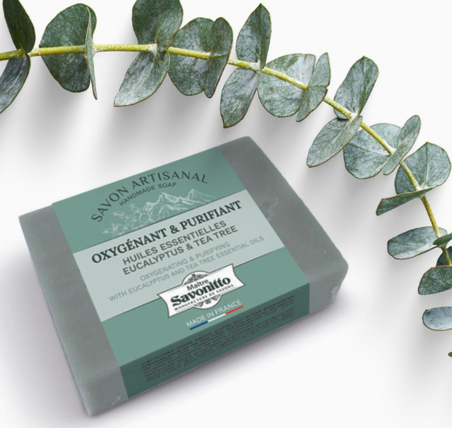 Savon "Oxygénant & Purifiant" Eucalyptus et tea tree