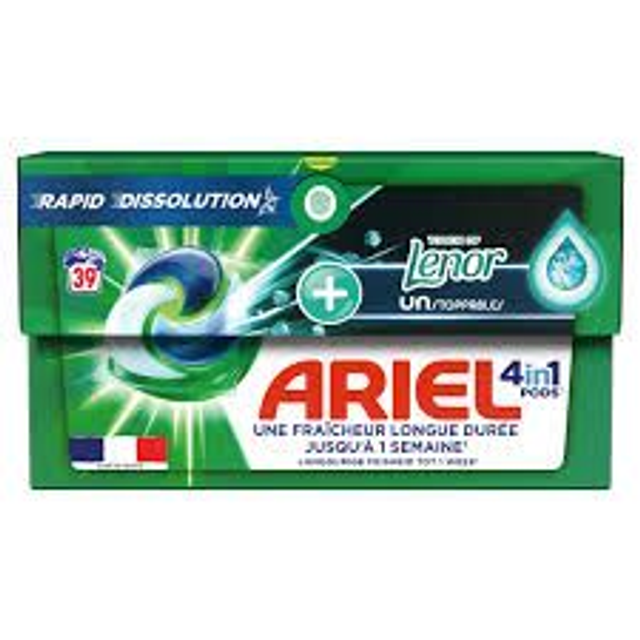 Ariel 4 in 1 pods Lenor Unstoppables 39pz