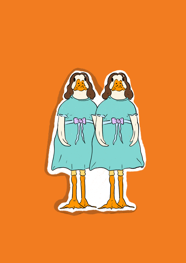 Sticker canards jumelles Shining 