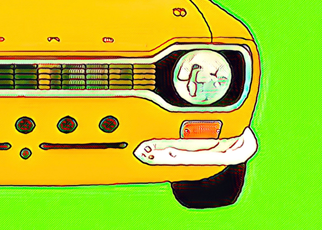 Ford Escort Mexico Pop Art Stretched Canvas Picture