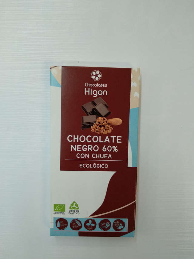 Chocolate negro 60% con chufa