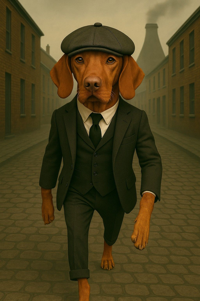 Vizsla Framed Canvas Peaky Pooch 