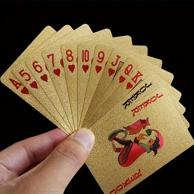 Golden Foil Playing Cards. 54 