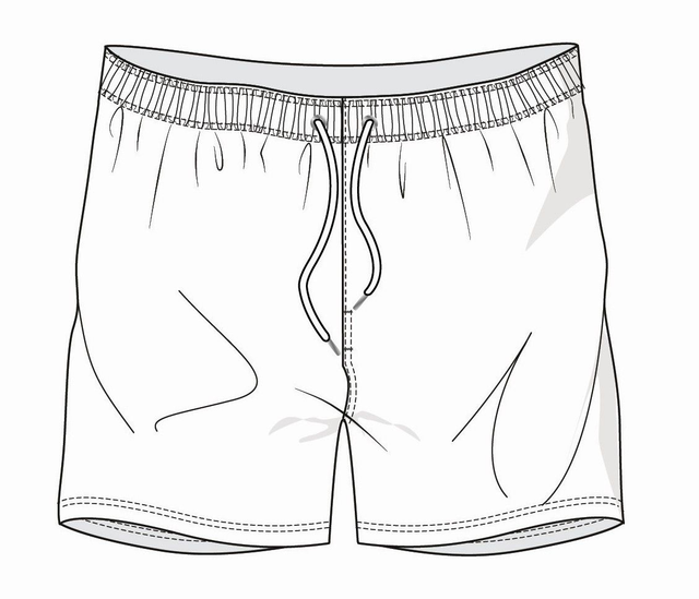 Herren Badeshorts auf Maß - Elastischer Bund