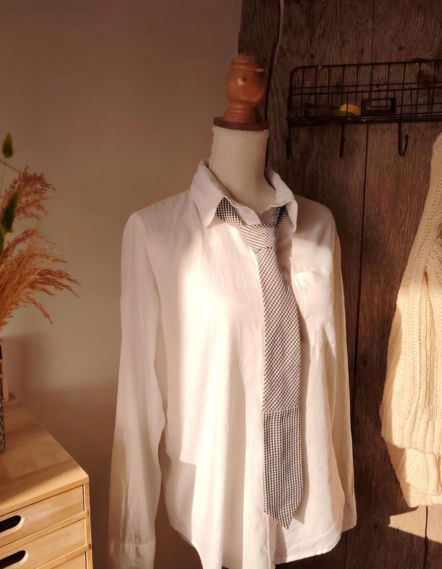 Cravate bout inversé, pièce unique 🤍