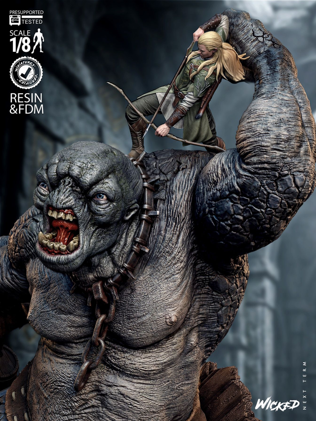 DIORAMA LEGOLAS VS TROLL série movie