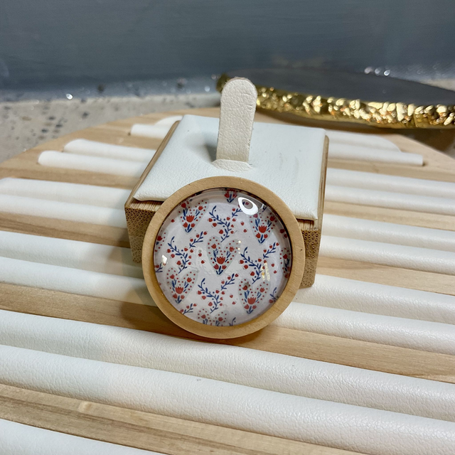 Handmade brooch with red and white heart design. Beautiful Christmas gift.