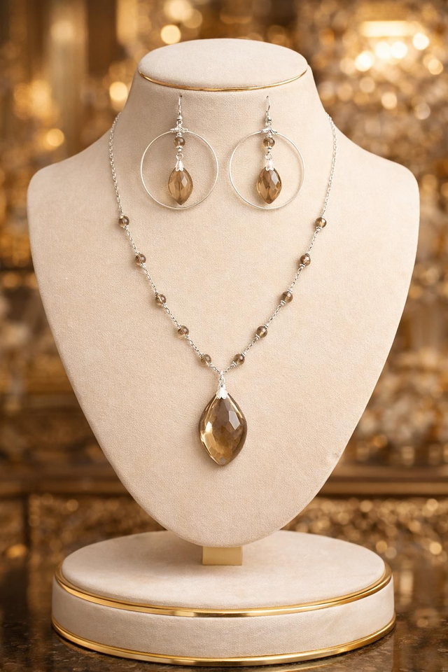 Parure Quartz fumé - Ancrage &amp; Protection intérieure