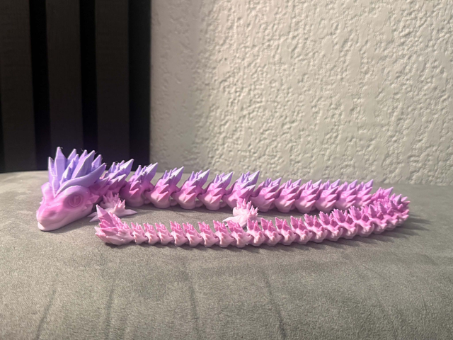 Dragon articulé flexible 47 cm – Figurine imprimée en 3D