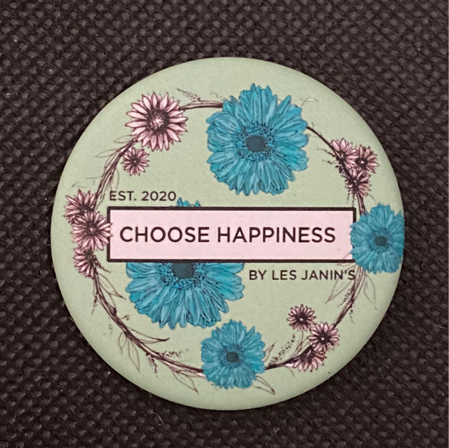 Badge Choose Happyness vert