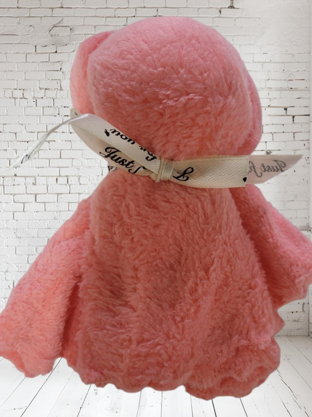 Petite serviette ourson rose