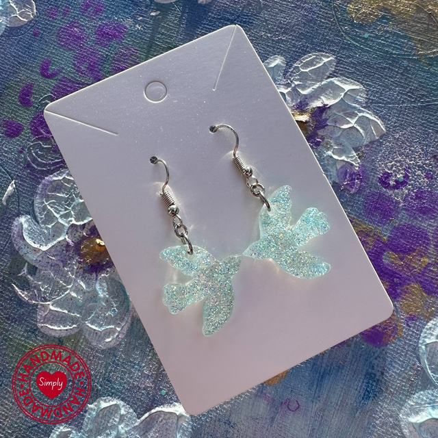 Earring Dangles - Turquiose/Gold Doves