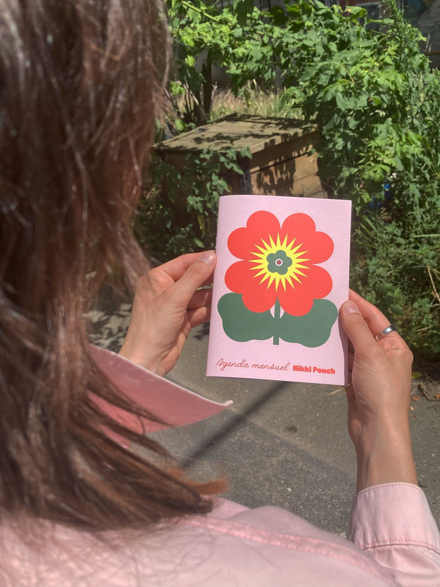 Agenda mensuel libre - Fleur