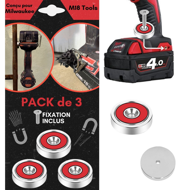 Support Magnétique MILWAUKEE (lot de 3)