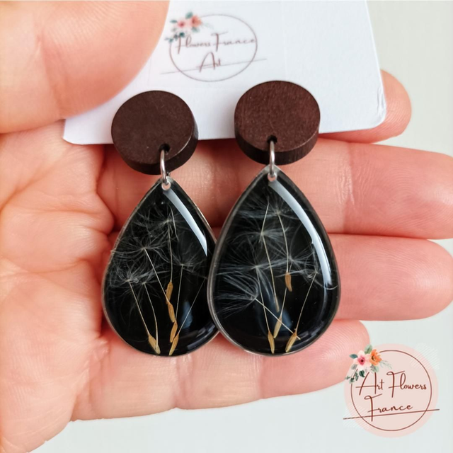 Boucles d&#039;oreilles pissenlit