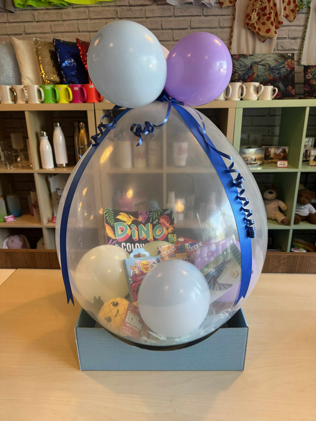 Happy Holidays Balloon - Blue 