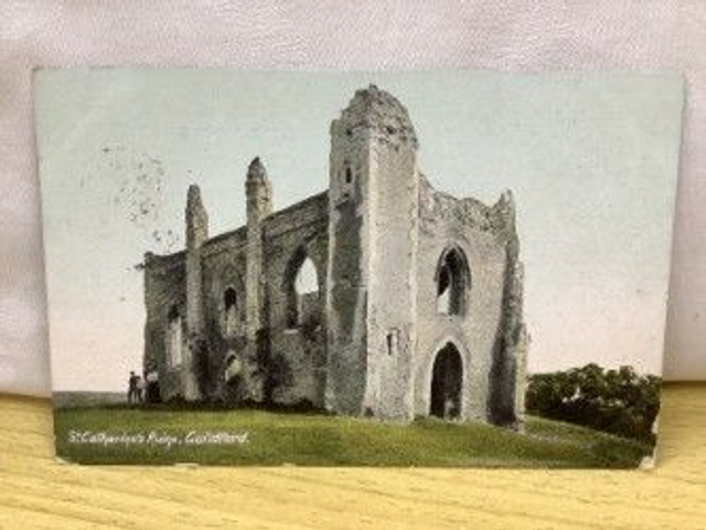 Guildford. St. Catherine's Ruins, Surrey, Posted 1908 The Wrench Series Postcard. Our Ref R58 £2.25