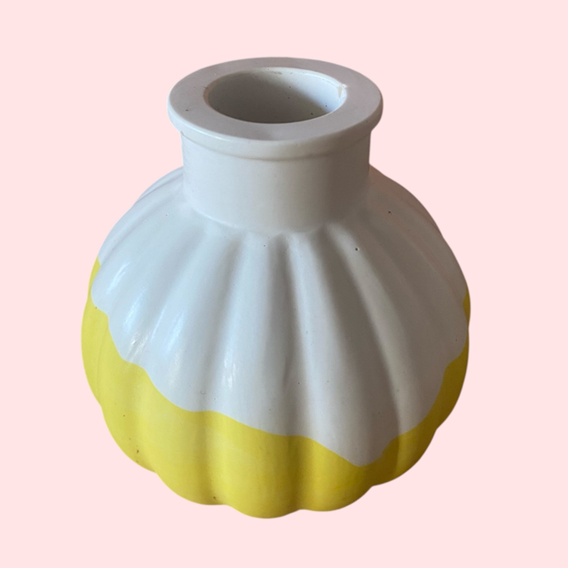 Vase rond à rayures