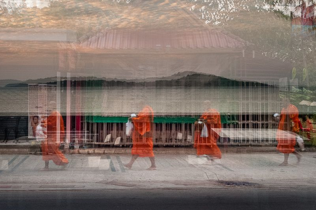 Silence du matin - Orange safran