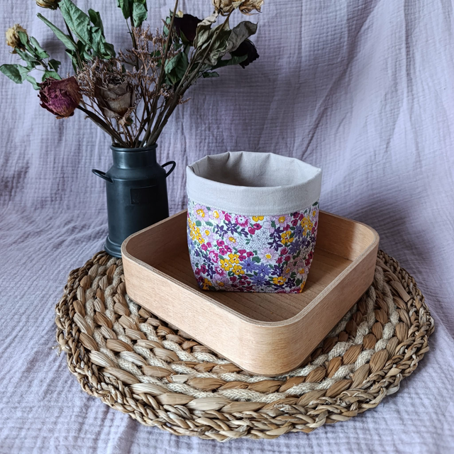 Panière Fleuris Violet