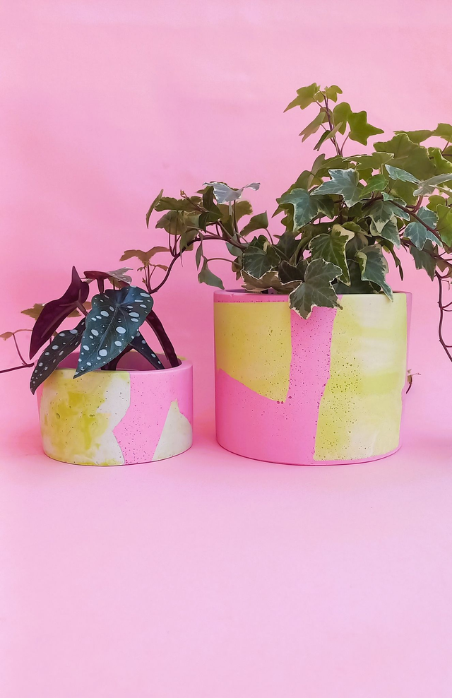  Osłonka na doniczkę, różowa doniczka lastryko, pojemnik dekoracyjny