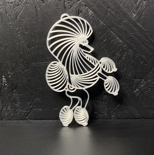 3D - Poodle Continental White