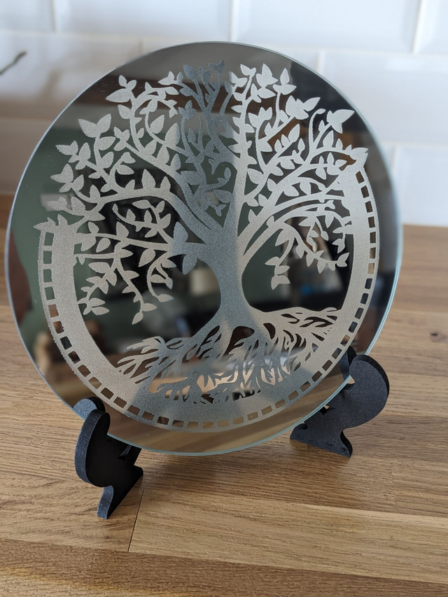 Miroir gravé Arbre de Vie Racine