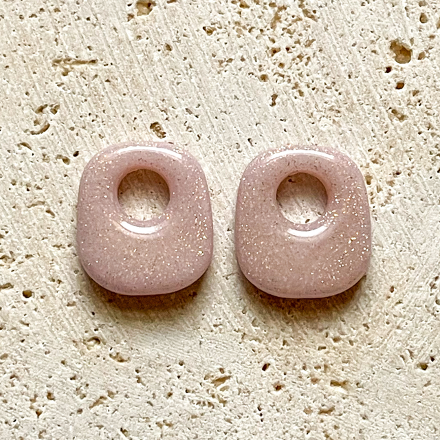 Kely I Pampille Interchangeable - Rose Dragée Pailleté