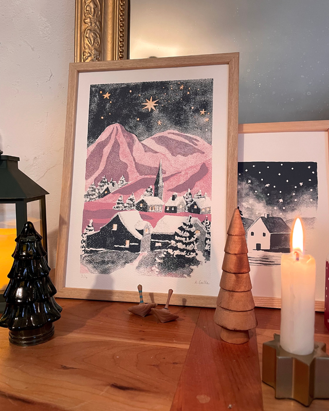 Affiche, Village de Noël