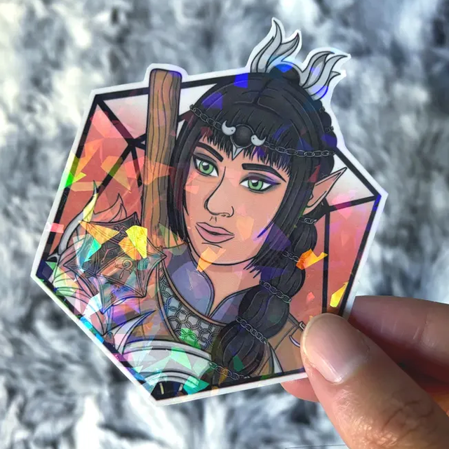 Shadowheart D20 Sticker - Baldur's Gate 3 Companion Collection