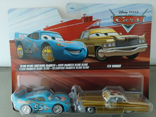 Disney Pixar Cars 1 - Bling Bling Lightning McQueen &amp; Tex Dinoco