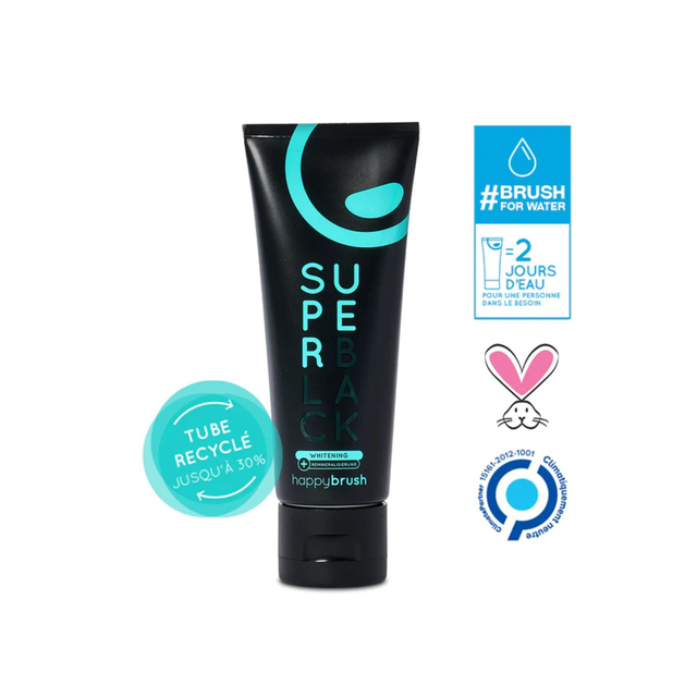 HAPPYBRUSH Dentifrice SuperBlack
