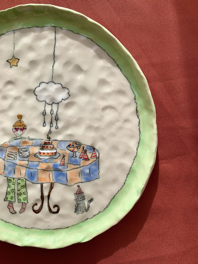 Assiette à dessert "Gudule et Ernesto"