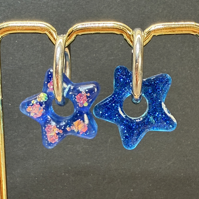 Pampilles Étoiles Bleutées réversibles 