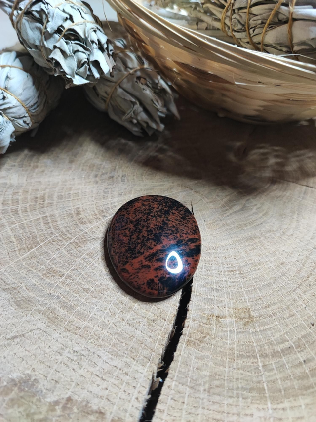 Galet Obsidienne Acajou 1