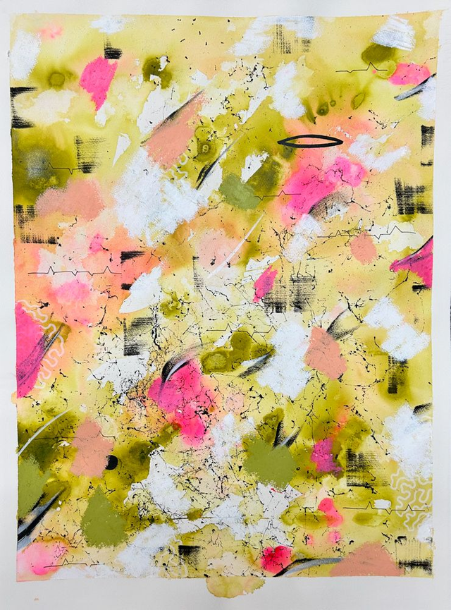 Original mix media on paper 56x76cm Magnani 300g/m