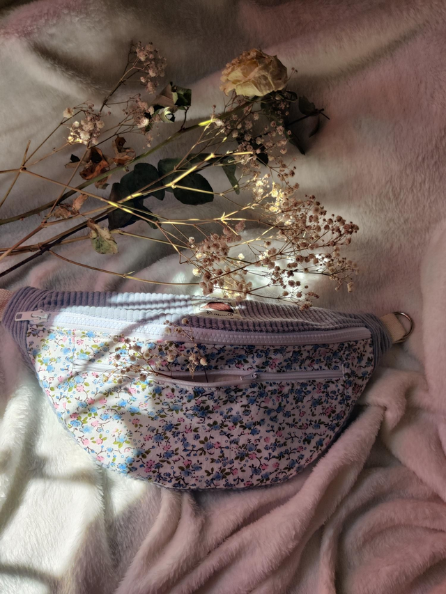 Sac banane Taille L &quot;Brume Florale&quot;