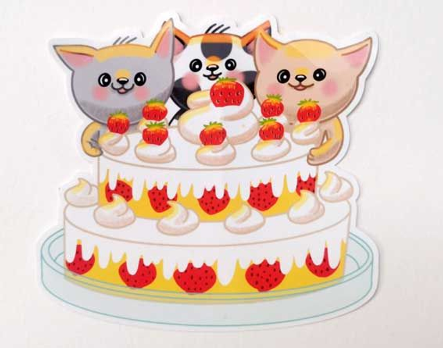 Die-Cut-Sticker "Happy Birthday Cats"
